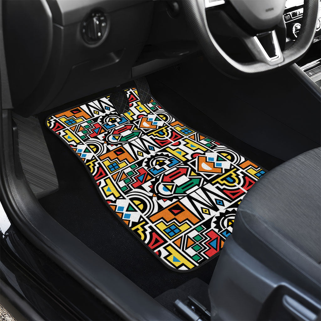 African Geometric Ndebele Patterns Car Mats