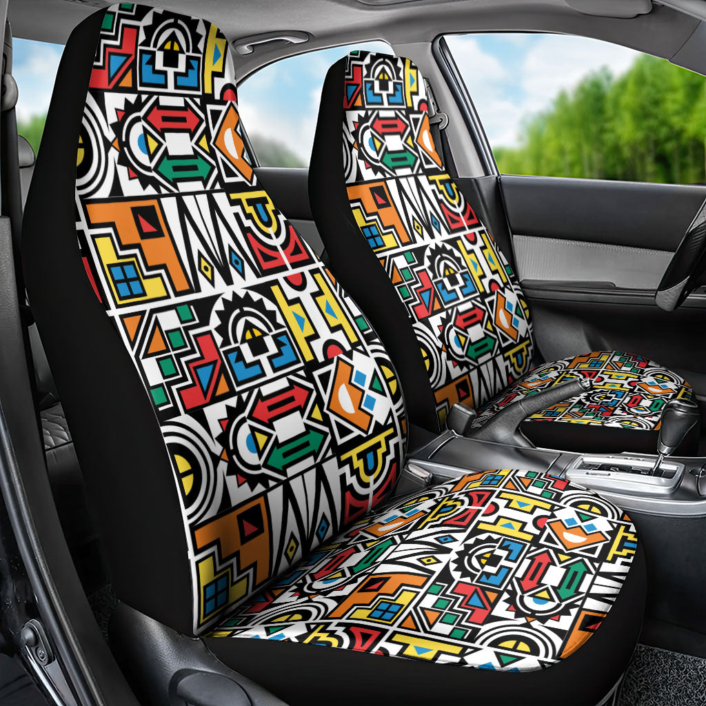 African Geometric Ndebele Patterns Car Seat Cover