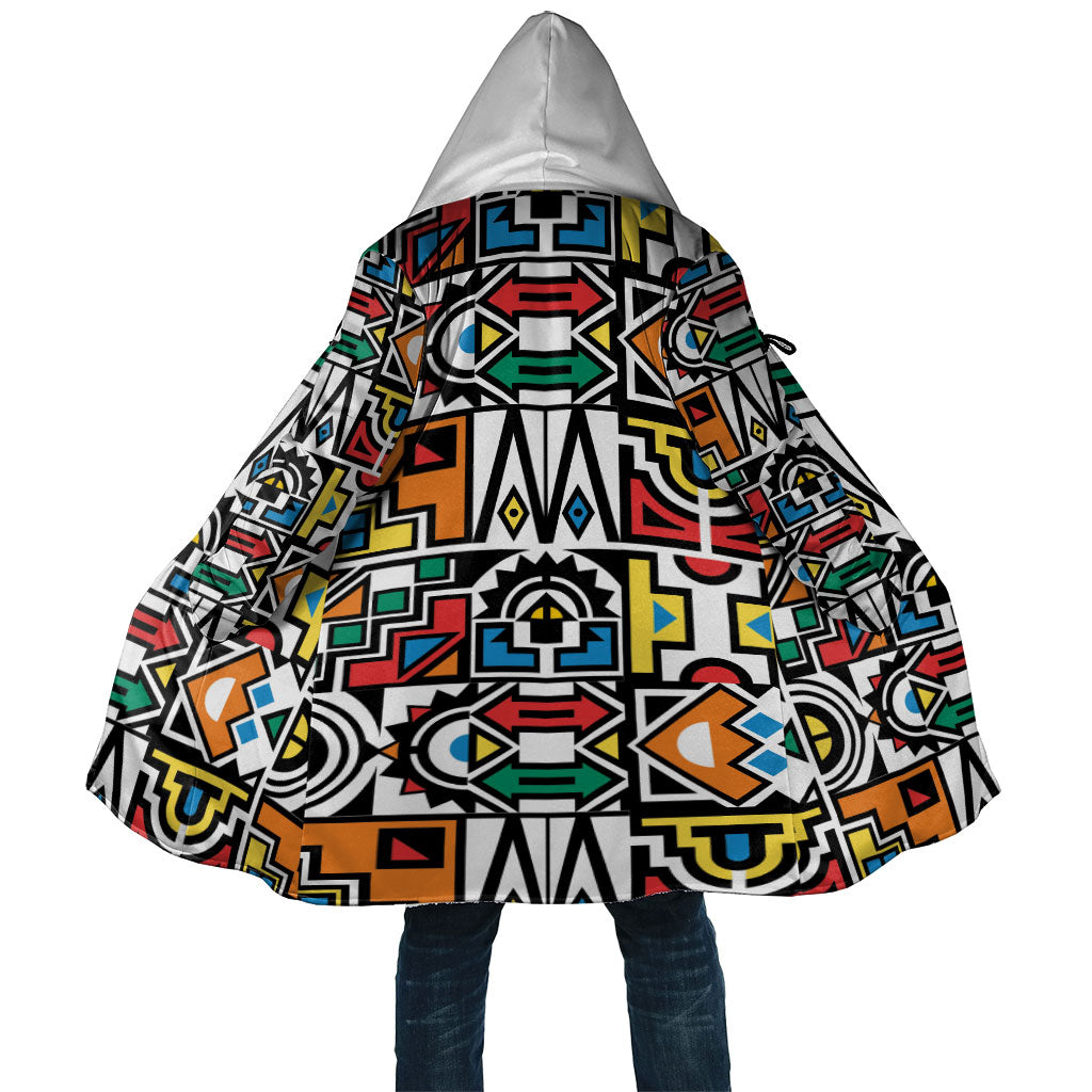 African Geometric Ndebele Patterns Cloak