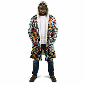 African Geometric Ndebele Patterns Cloak