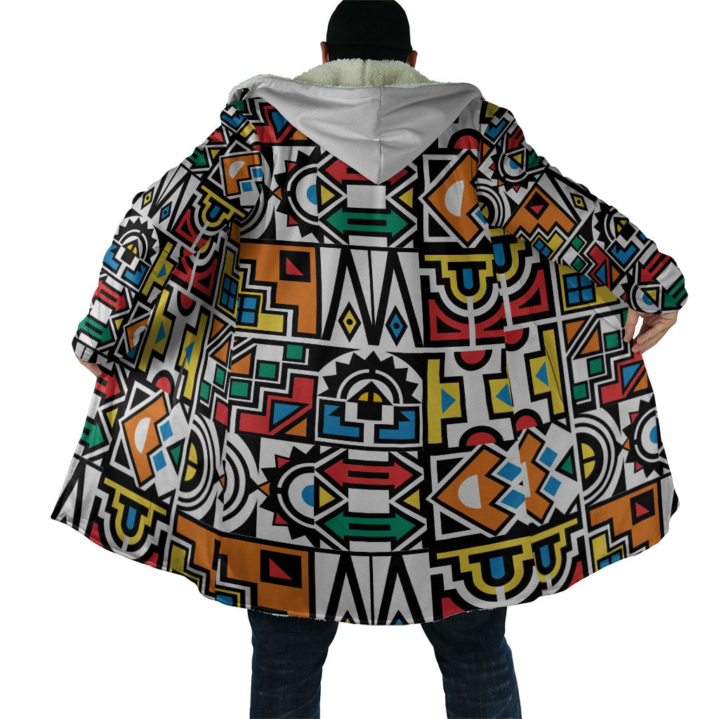 African Geometric Ndebele Patterns Cloak