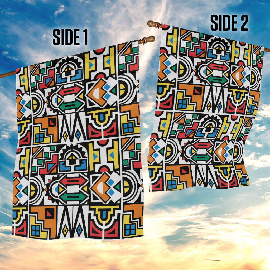 African Geometric Ndebele Patterns Garden Flag