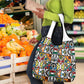 African Geometric Ndebele Patterns Grocery Bag