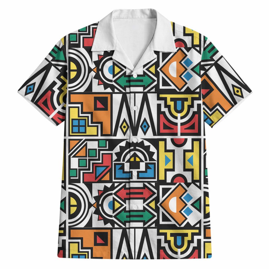 African Geometric Ndebele Patterns Hawaiian Shirt