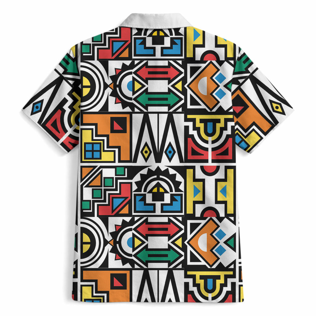 African Geometric Ndebele Patterns Hawaiian Shirt