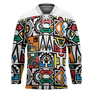 African Geometric Ndebele Patterns Hockey Jersey