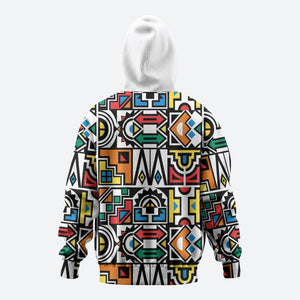 African Geometric Ndebele Patterns Hoodie