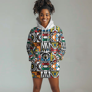 African Geometric Ndebele Patterns Hoodie Dress