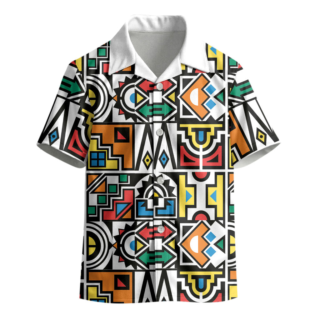 African Geometric Ndebele Patterns Kid Hawaiian Shirt