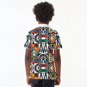 African Geometric Ndebele Patterns Kid Polo Shirt