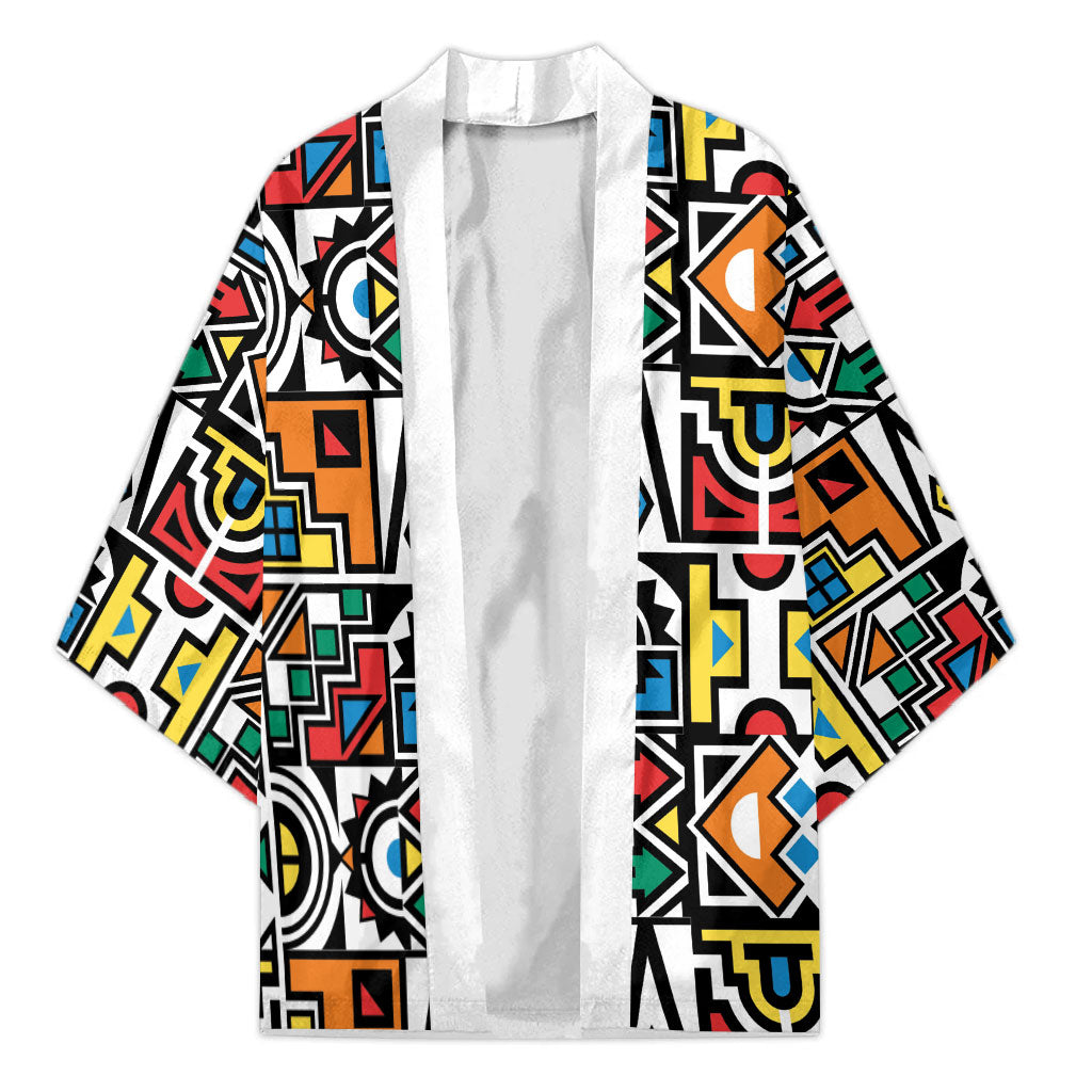 African Geometric Ndebele Patterns Kimono
