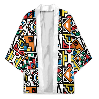 African Geometric Ndebele Patterns Kimono