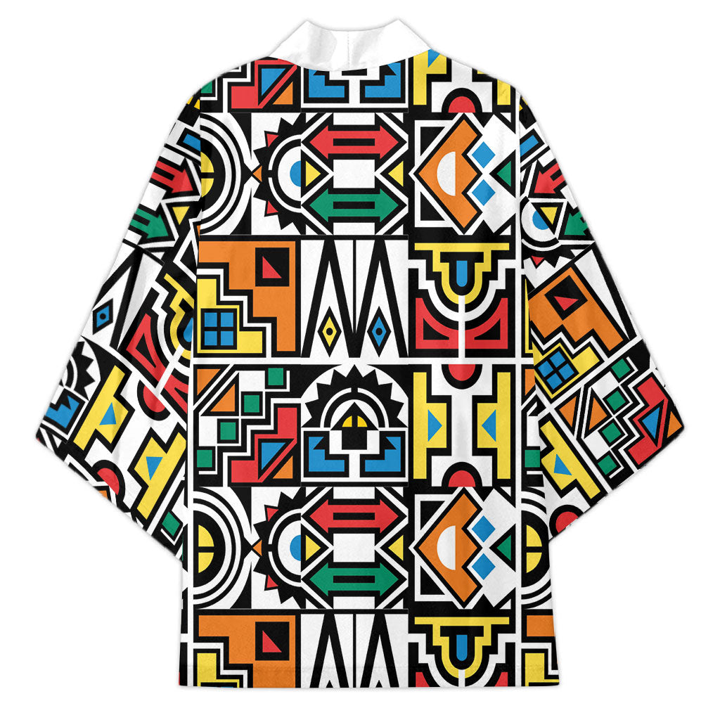 African Geometric Ndebele Patterns Kimono