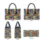 African Geometric Ndebele Patterns Leather Bag