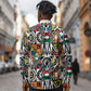 African Geometric Ndebele Patterns Long Sleeve Button Shirt