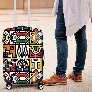 African Geometric Ndebele Patterns Luggage Cover