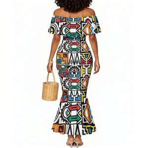 African Geometric Ndebele Patterns Mermaid Dress