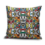African Geometric Ndebele Patterns Pillow Cover