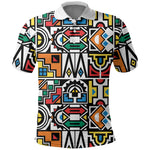 African Geometric Ndebele Patterns Polo Shirt