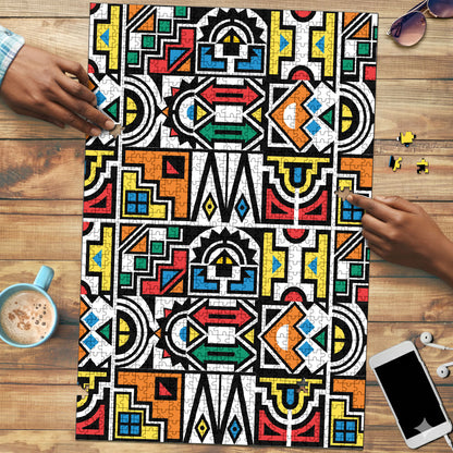 African Geometric Ndebele Patterns Puzzle