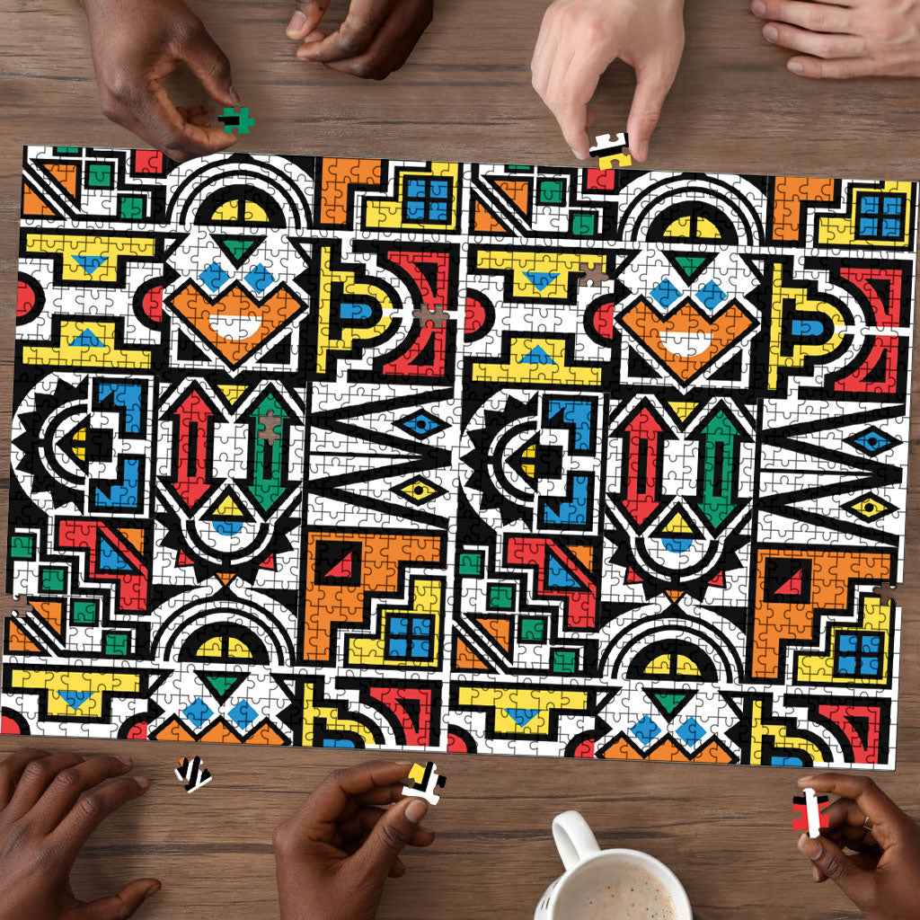 African Geometric Ndebele Patterns Puzzle