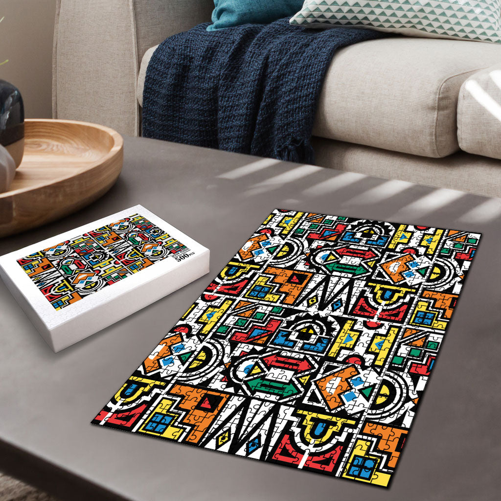 African Geometric Ndebele Patterns Puzzle