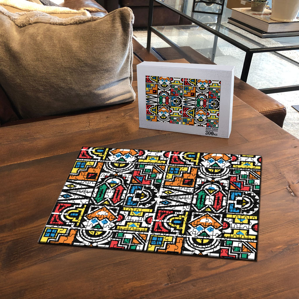 African Geometric Ndebele Patterns Puzzle