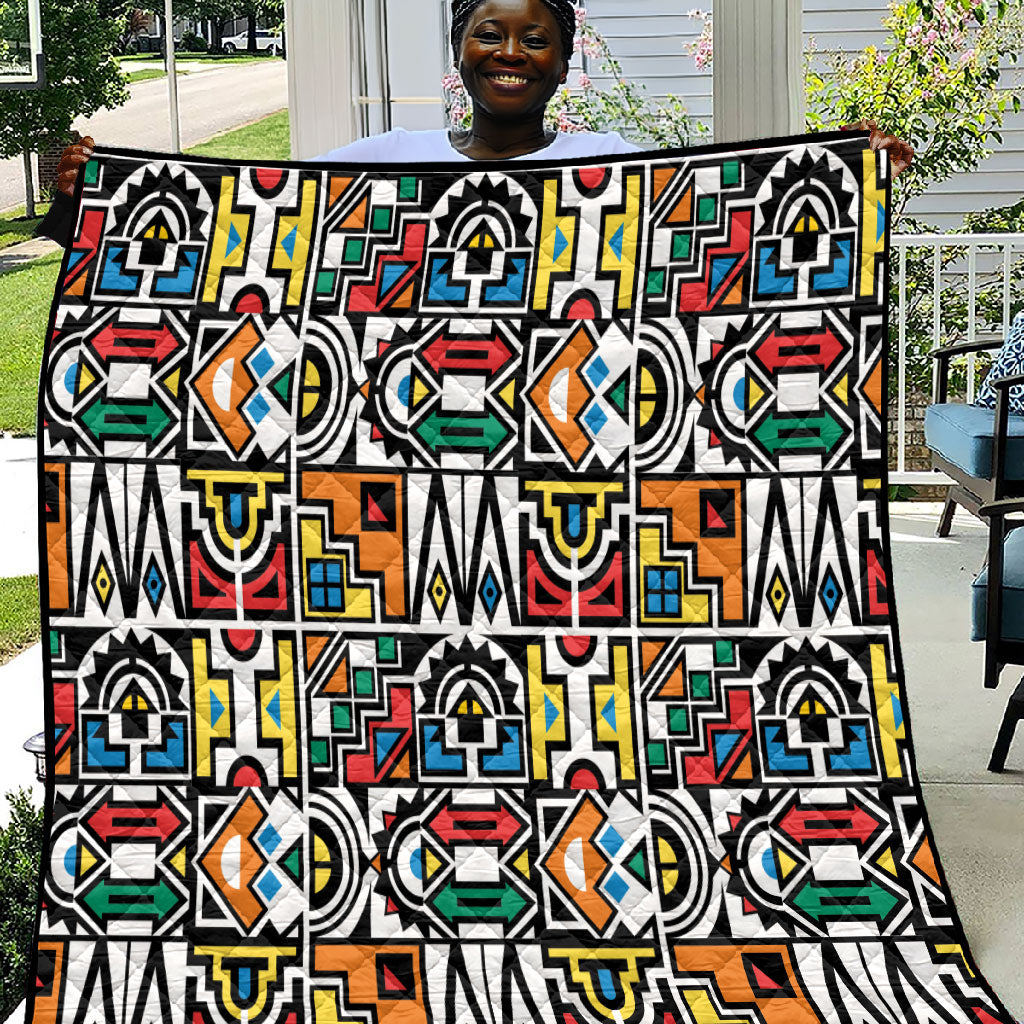 African Geometric Ndebele Patterns Quilt