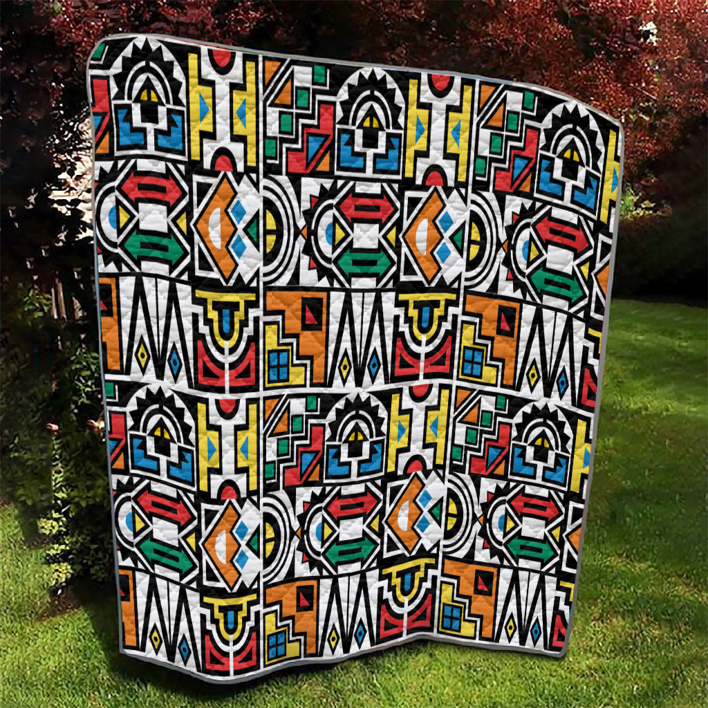 African Geometric Ndebele Patterns Quilt