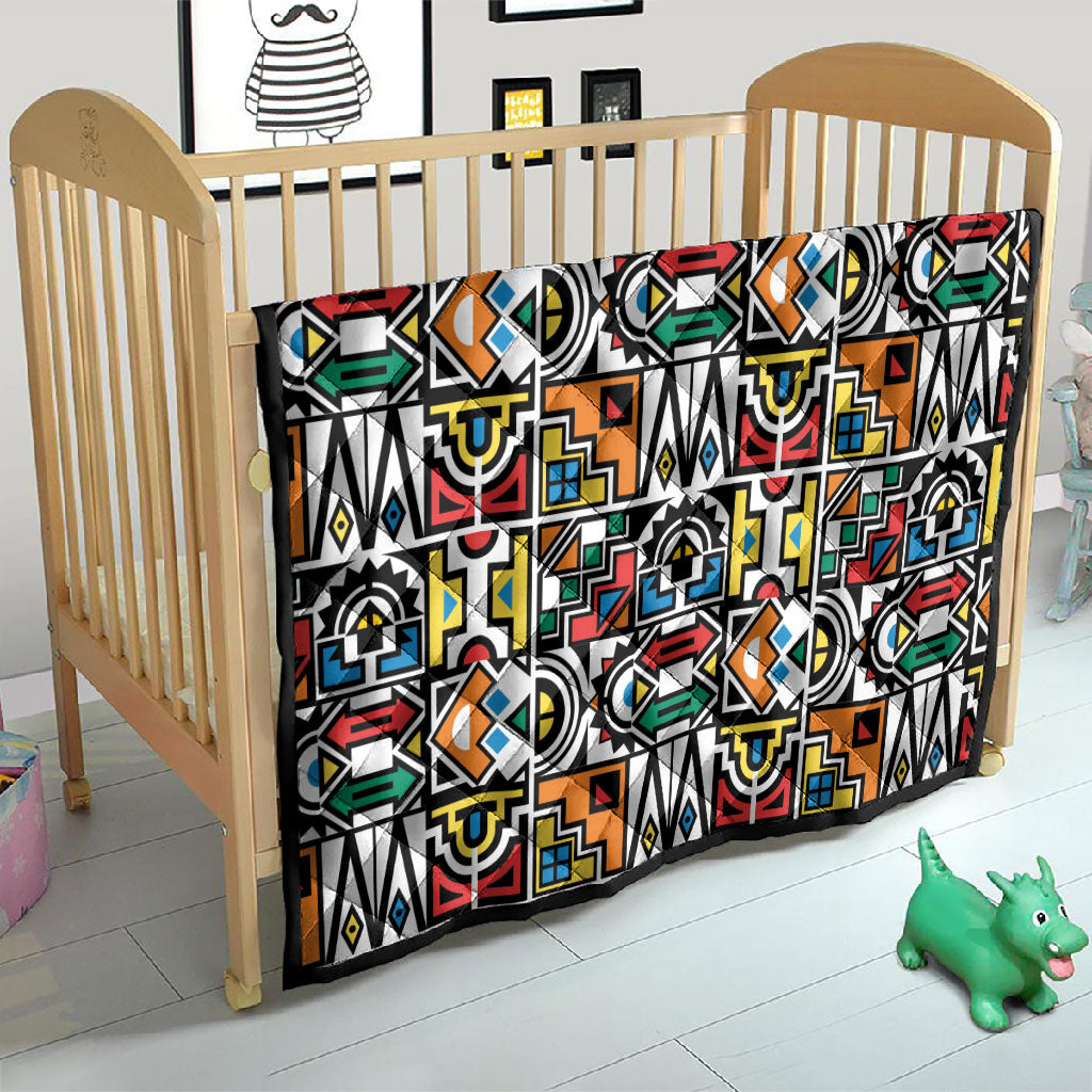 African Geometric Ndebele Patterns Quilt