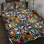 African Geometric Ndebele Patterns Quilt Bed Set