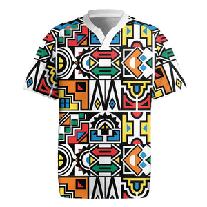 African Geometric Ndebele Patterns Rugby Jersey