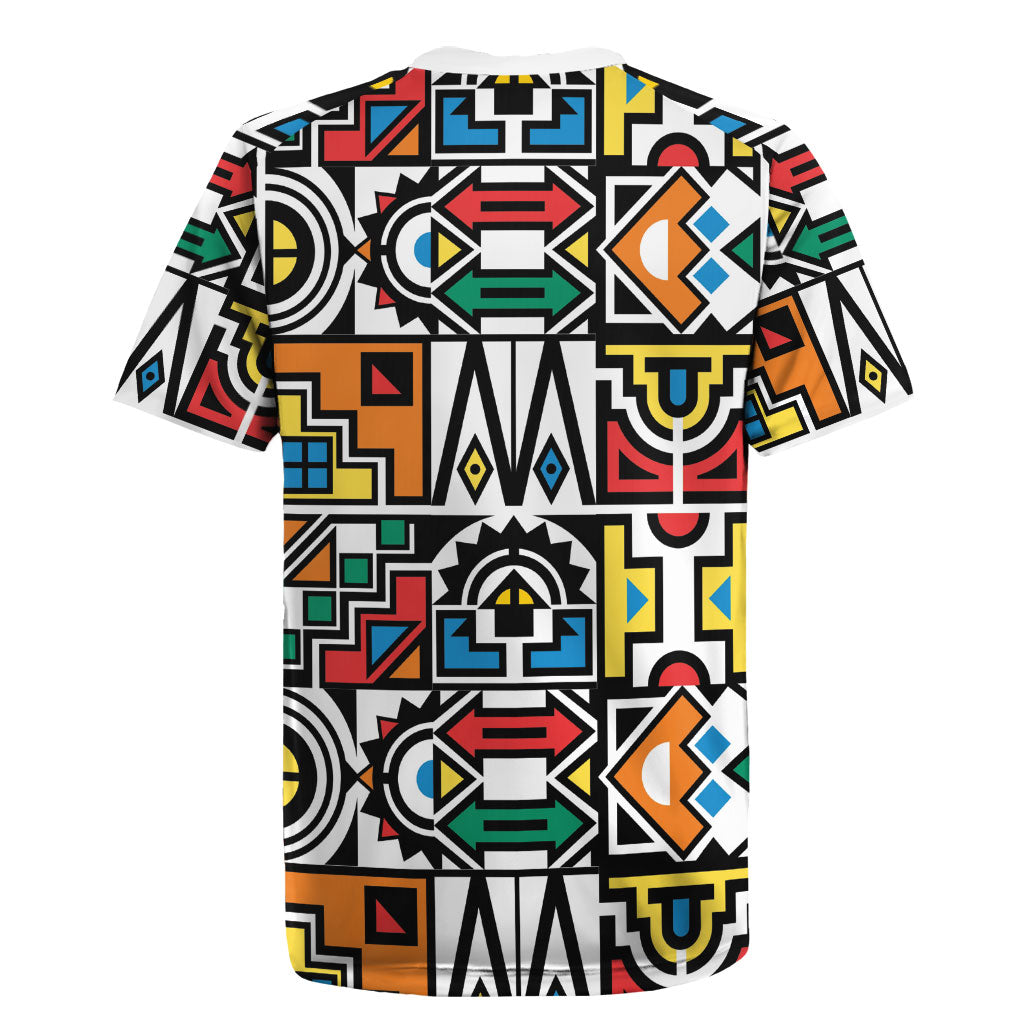 African Geometric Ndebele Patterns Rugby Jersey