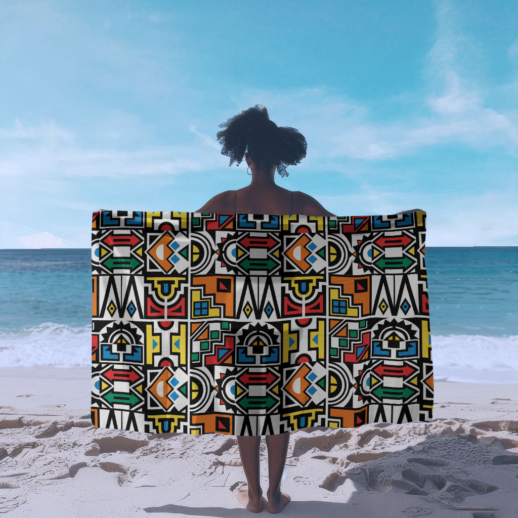 African Geometric Ndebele Patterns Sarong