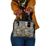 African Geometric Ndebele Patterns Shoulder Handbag