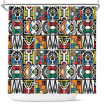 African Geometric Ndebele Patterns Shower Curtain