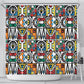 African Geometric Ndebele Patterns Shower Curtain