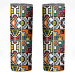 African Geometric Ndebele Patterns Skinny Tumbler