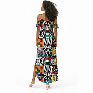 African Geometric Ndebele Patterns Summer Maxi Dress
