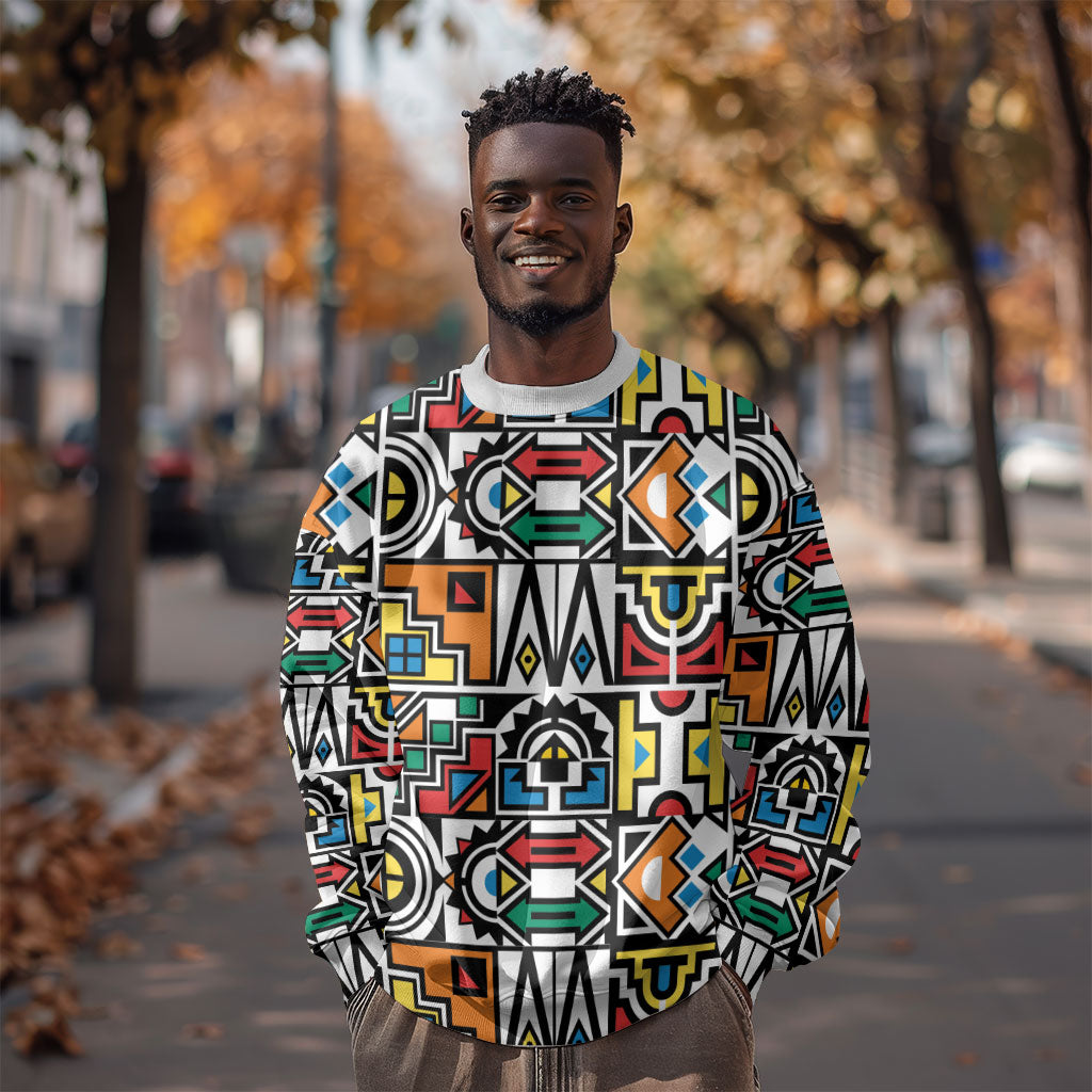 African Geometric Ndebele Patterns Sweatshirt