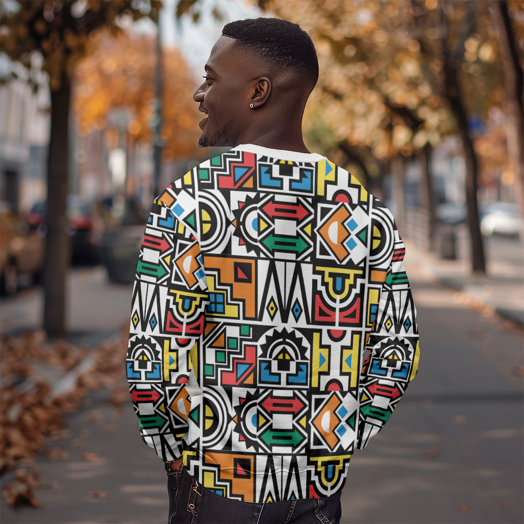 African Geometric Ndebele Patterns Sweatshirt