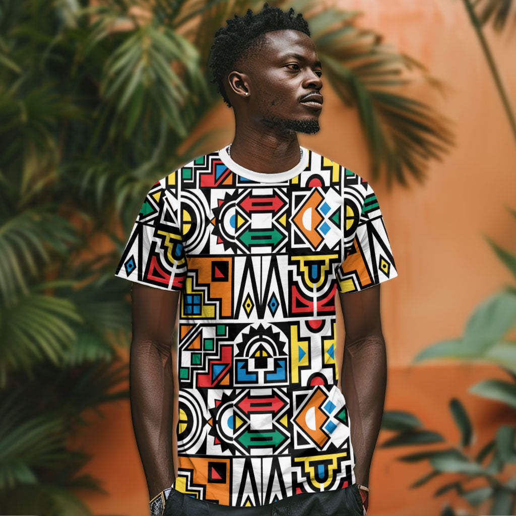 African Geometric Ndebele Patterns T shirt
