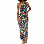 African Geometric Ndebele Patterns Tank Maxi Dress