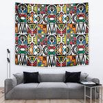 African Geometric Ndebele Patterns Tapestry