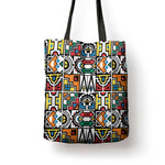 African Geometric Ndebele Patterns Tote Bag