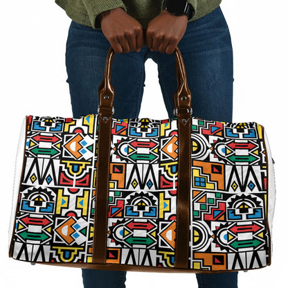 African Geometric Ndebele Patterns Travel Bag