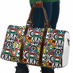African Geometric Ndebele Patterns Travel Bag