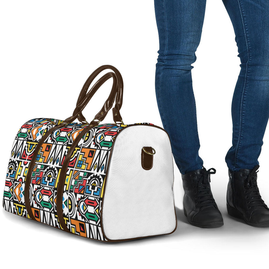 African Geometric Ndebele Patterns Travel Bag