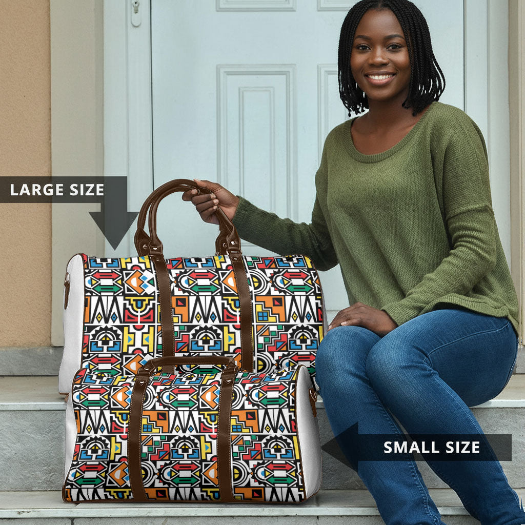African Geometric Ndebele Patterns Travel Bag