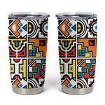 African Geometric Ndebele Patterns Tumbler Cup